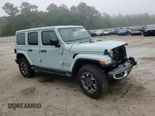 2024 Jeep Wrangler Sahara with VIN 1C4PJXEGXRW210206, listed as a Copart auction lot 58059115 with 14,492 mi miles and Salvage title. Bid and sale history available at DreamBid. Image 15.