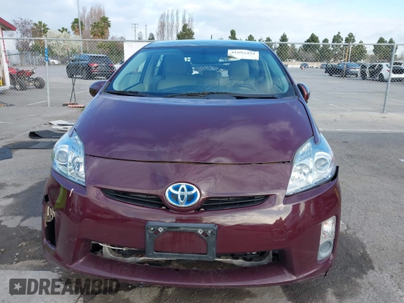 2011 Toyota Prius I with VIN JTDKN3DU9B0253166, listed as a IAAI auction lot 41893424 with 82,705 mi miles. Bid and sale history available at carsss.com. Image 12.