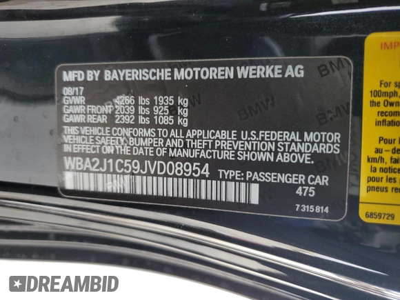2018 BMW 2 Series 230i with VIN WBA2J1C59JVD08954, listed as a Copart auction lot 44790344 with 75,237 mi miles. Bid and sale history available at carsss.com. Image 14.