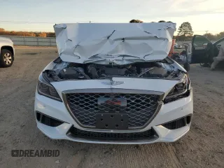 2019 Genesis G80 3.3T Sport with VIN KMTFN4JB3KU314709, listed as a Copart auction lot 80908864 with 51,196 mi miles and Salvage Title. Bid and sale history available at carsss.com. Image 5.