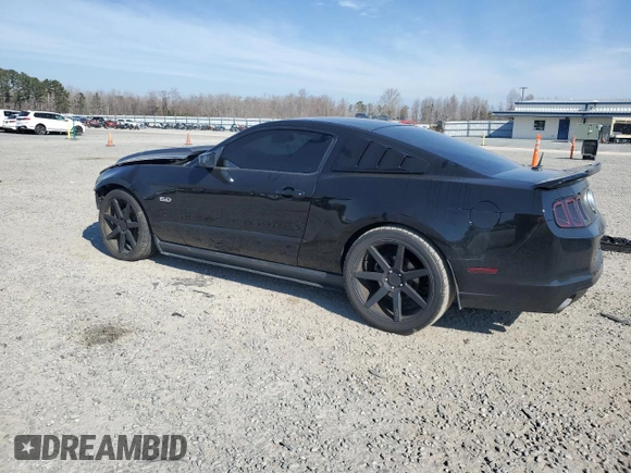 2012 Ford Mustang GT Premium with VIN 1ZVBP8CF7C5271581, listed as a Copart auction lot 46416255 with 167,239 mi miles and Salvage Title. Bid and sale history available at DreamBid. Image 2.