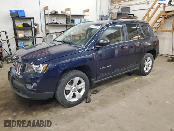 2014 Jeep Compass Sport with VIN 1C4NJDBB0ED598518, listed as a Copart auction lot 55072665 with 128,141 mi miles and Salvage Title. Bid and sale history available at carsss.com. Image 1.