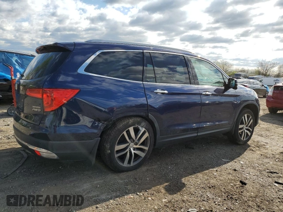 2017 Honda Pilot Touring with VIN 5FNYF6H94HB048329, listed as a Copart auction lot 53202735 with 140,453 mi miles and Salvage Title. Bid and sale history available at carsss.com. Image 3.