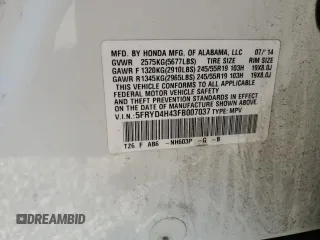 2015 Acura MDX Technology with VIN 5FRYD4H43FB007037, listed as a Copart auction lot 63793695 with 141,655 mi miles and Salvage title. Bid and sale history available at DreamBid. Image 13.