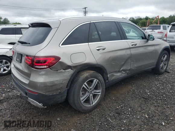 2020 Mercedes-Benz GLC 300 with VIN W1N0G8DB0LF812530, listed as a Copart auction lot 58361685 with 76,267 mi miles and Salvage title. Bid and sale history available at DreamBid. Image 3.
