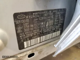 2006 Hyundai Santa Fe GLS with VIN KM8SC73E06U073883, listed as a Copart auction lot 51303995 with 0 mi miles and Non Repairable. Bid and sale history available at carsss.com. Image 14.