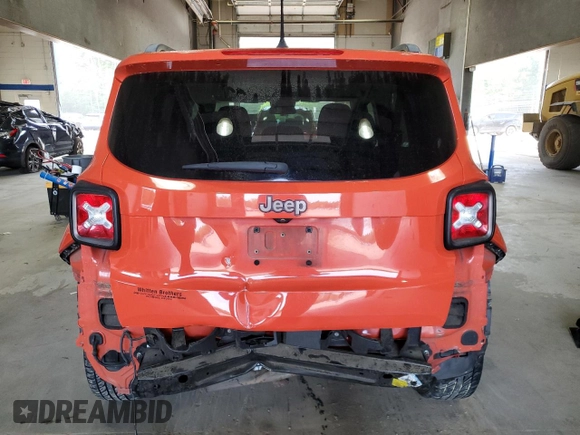2016 Jeep Renegade Latitude with VIN ZACCJABT9GPC65026, listed as a Copart auction lot 54044685 with 125,730 mi miles and Salvage Title. Bid and sale history available at DreamBid. Image 6.