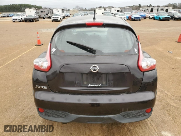 2015 Nissan Juke S with VIN JN8AF5MR7FT510592, listed as a Copart auction lot 48353095 with 0 mi miles and Salvage Title. Bid and sale history available at carsss.com. Image 6.