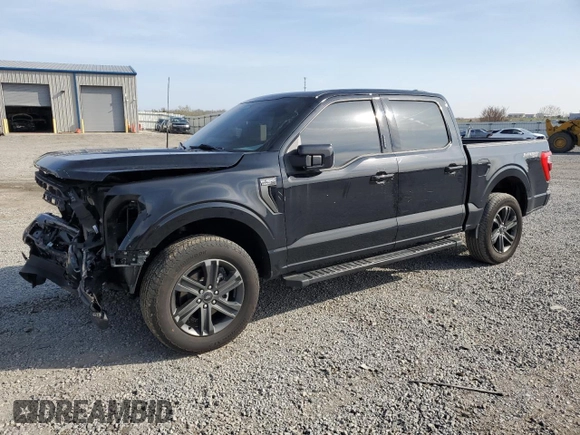 2023 Ford F-150 XL with VIN 1FTFW1E87PFC46077, listed as a Copart auction lot 51085165 with 18,297 mi miles and Salvage Title. Bid and sale history available at carsss.com. Image 1.