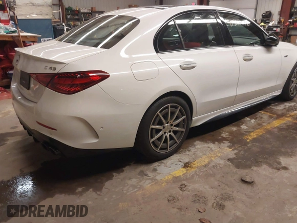 2023 Mercedes-Benz C 43 AMG with VIN W1KAF8HB9PR089554, listed as a IAAI auction lot 41587016 with 14,351 mi miles and . Bid and sale history available at DreamBid. Image 4.