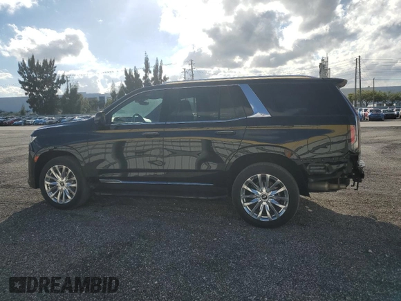2023 Cadillac Escalade 4WD Premium Luxury z VIN 1GYS4BKL3PR236058, wystawiony jako Copart lot #46817095 z przebiegiem 53 089 mil mil oraz Tytuł czysty. Historia ofert i sprzedaży dostępna na DreamBid. Obrazek 2.