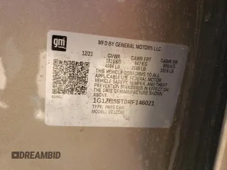 2024 Chevrolet Malibu LS with VIN 1G1ZB5ST0RF146021, listed as a Copart auction lot 45304245 with 8,382 mi miles and Salvage Title. Bid and sale history available at DreamBid. Image 12.