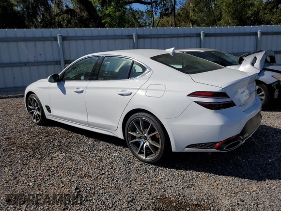 2025 Genesis G70 2.5T with VIN KMTG34SC0SU150613, listed as a Copart auction lot 48740825 with Not provided miles and Salvage title. Bid and sale history available at DreamBid. Image 2.