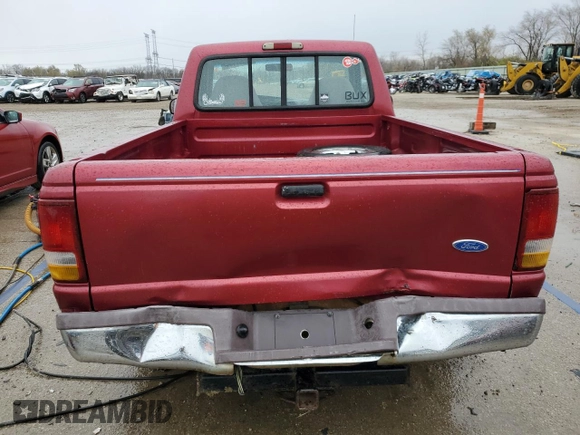 1995 Ford Ranger Splash with VIN 1FTCR10X7SPA51933, listed as a Copart auction lot 81237154 with 217,302 mi miles and Salvage Title. Bid and sale history available at carsss.com. Image 6.