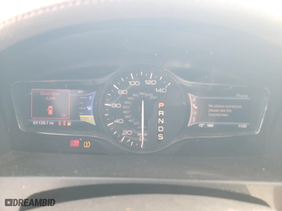 2013 Lincoln MKX with VIN 2LMDJ6JK3DBL30057, listed as a Copart auction lot 48744415 with 93139 miles and Salvage Title. Bid and sale history available at carsss.com. Image 9.