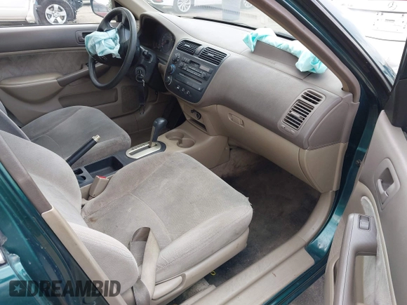 2001 Honda Civic LX with VIN JHMES16571S002955, listed as a IAAI auction lot 42128296 with 223,009 mi miles and . Bid and sale history available at DreamBid. Image 5.