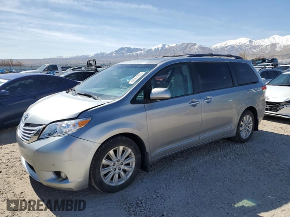 2012 Toyota Sienna XLE with VIN 5TDDK3DC8CS039549, listed as a Copart auction lot 48504955 with 167,563 mi miles and Salvage Title. Bid and sale history available at carsss.com. Image 1.