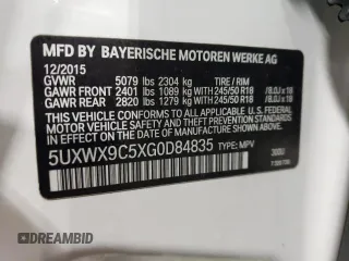 2016 BMW X3 xDrive28i z VIN 5UXWX9C5XG0D84835, wystawiony jako Copart lot #56165305 z przebiegiem 71 878 mil mil oraz Szkoda całkowita • Salvage title. Historia ofert i sprzedaży dostępna na DreamBid. Obrazek 14.