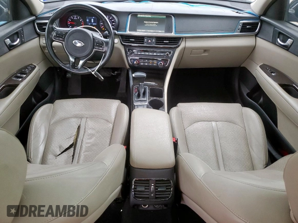 2016 Kia Optima EX with VIN 5XXGU4L33GG079351, listed as a Copart auction lot 58868595 with 138,723 mi miles and Salvage title. Bid and sale history available at DreamBid. Image 8.