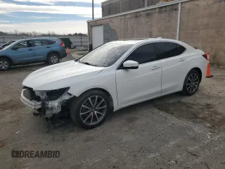 2017 Acura TLX V6 w/Advance Pkg with VIN 19UUB2F7XHA000851, listed as a Copart auction lot 46528215 with 89,876 mi miles and Salvage title. Bid and sale history available at DreamBid. Image 1.
