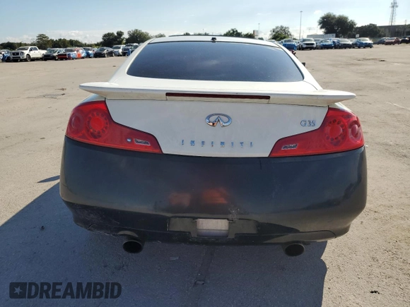2006 Infiniti G35 Coupe with VIN JNKCV54E16M703172, listed as a Copart auction lot 74068444 with 0 mi miles and Non Repairable. Bid and sale history available at carsss.com. Image 6.