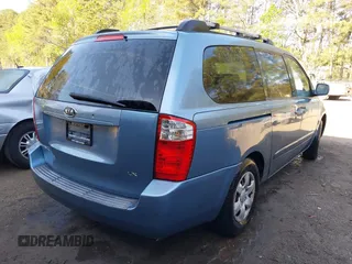2007 Kia Sedona EX with VIN KNDMB233376173452, listed as a IAAI auction lot 41994451 with 201,849 mi miles. Bid and sale history available at carsss.com. Image 4.