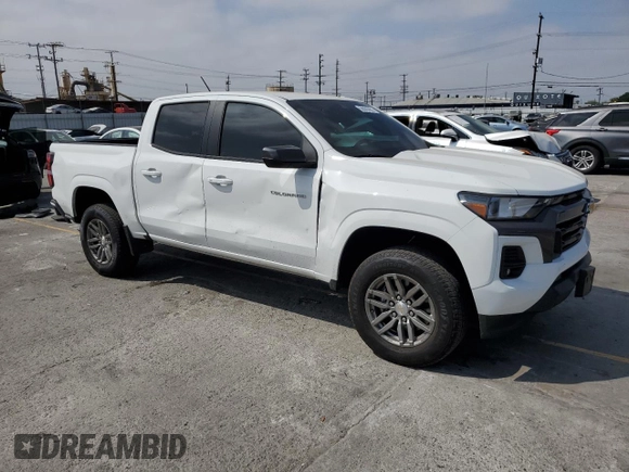 2023 Chevrolet Colorado 2WD LT with VIN 1GCGSCEC8P1226546, listed as a Copart auction lot 58363905 with 25,435 mi miles and Salvage title. Bid and sale history available at DreamBid. Image 4.