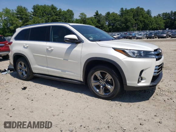 2017 Toyota Highlander Limited with VIN 5TDDZRFHXHS413030, listed as a Copart auction lot 58913115 with 93,295 mi miles and Salvage title. Bid and sale history available at DreamBid. Image 4.