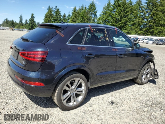 2015 Audi Q3 Prestige with VIN WA1GFCFS3FR004159, listed as a Copart auction lot 59004365 with 114,389 mi miles and Salvage title. Bid and sale history available at DreamBid. Image 3.