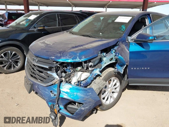 2020 Chevrolet Equinox LT with VIN 3GNAXKEV8LL227287, listed as a IAAI auction lot 41549912 with 27,855 mi miles and . Bid and sale history available at carsss.com. Image 6.