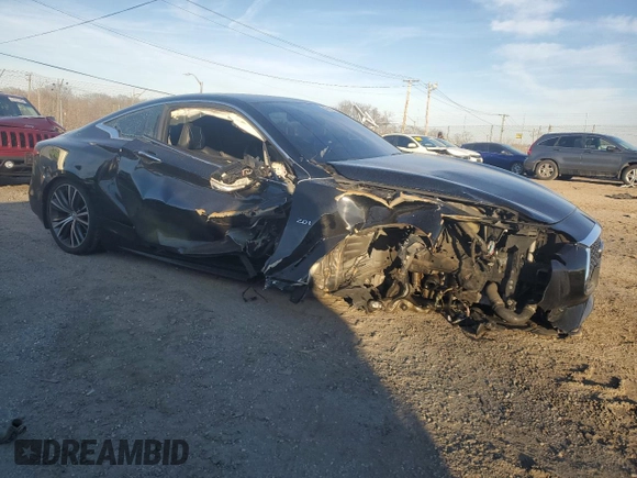 2017 Infiniti Q60 2.0t with VIN JN1CV7EL4HM320083, listed as a Copart auction lot 47426045 with 116,411 mi miles and Salvage Title. Bid and sale history available at DreamBid. Image 4.
