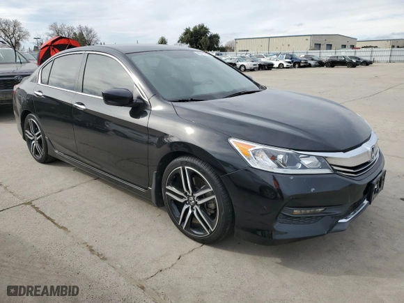 2017 Honda Accord Sedan Sport with VIN 1HGCR2F50HA238701, listed as a Copart auction lot 46475255 with 205,626 mi miles and Salvage Title. Bid and sale history available at carsss.com. Image 4.