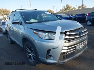 2019 Toyota Highlander Hybrid LE with VIN 5TDBGRFH9KS056038, listed as a IAAI auction lot 42520629 with 137,960 mi miles and . Bid and sale history available at DreamBid. Image 1.