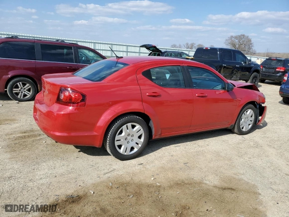 2014 Dodge Avenger SE with VIN 1C3CDZAB7EN190738, listed as a Copart auction lot 52527275 with 95,709 mi miles and Non Repairable. Bid and sale history available at carsss.com. Image 3.