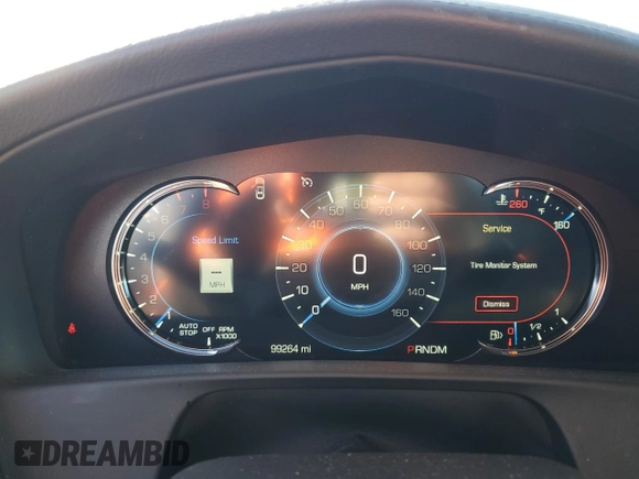 2016 Cadillac CT6 Premium Luxury AWD with VIN 1G6KF5RS3GU165751, listed as a Copart auction lot 80274884 with 99,264 mi miles and Clean Title. Bid and sale history available at DreamBid. Image 9.