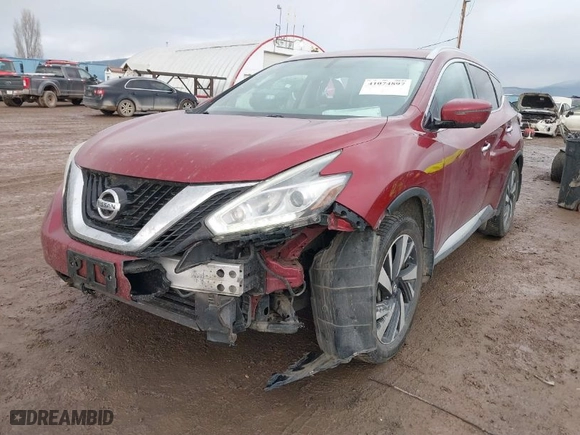 2016 Nissan Murano S with VIN 5N1AZ2MHXGN167917, listed as a IAAI auction lot 41074897 with 141,518 mi miles. Bid and sale history available at carsss.com. Image 6.
