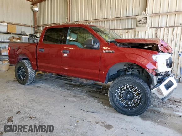 2018 Ford F-150 XL with VIN 1FTEW1E50JKD58719, listed as a Copart auction lot 59637045 with 80,914 mi miles and Salvage title. Bid and sale history available at DreamBid. Image 4.