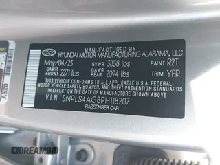 2023 Hyundai Elantra SEL z VIN 5NPLS4AG8PH118207, wystawiony jako IAAI lot #41339008 z przebiegiem 13 181 mil mil oraz . Historia ofert i sprzedaży dostępna na DreamBid. Obrazek 9.