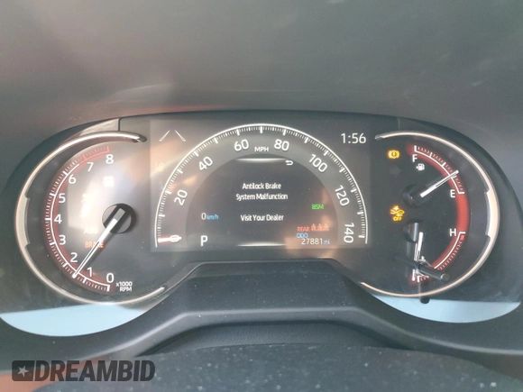 2024 Toyota RAV4 LE with VIN 2T3K1RFV1RC284617, listed as a Copart auction lot 46252955 with 27,881 mi miles and Salvage Title. Bid and sale history available at carsss.com. Image 9.