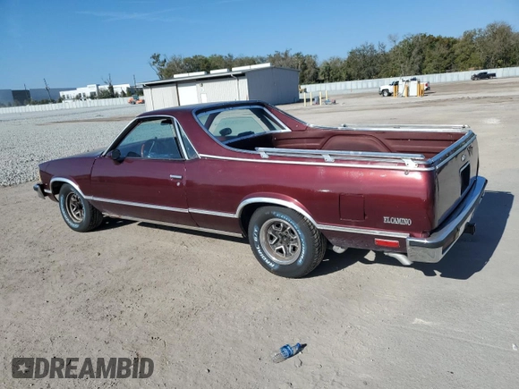 1981 Chevrolet El Camino z VIN CCW80HXBD435572, wystawiony jako Copart lot #47500975 z przebiegiem 91 861 mil mil oraz Szkoda całkowita • Salvage title. Historia ofert i sprzedaży dostępna na DreamBid. Obrazek 2.