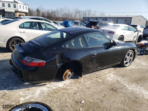 2002 Porsche 911 Carrera with VIN WP0AA29902S621258, listed as a Copart auction lot 42205115 with 145,446 mi miles and Clean Title. Bid and sale history available at carsss.com. Image 3.