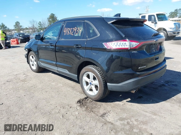 2017 Ford Edge SE with VIN 2FMPK4G95HBB33735, listed as a IAAI auction lot 41882934 with 1 mi miles. Bid and sale history available at carsss.com. Image 3.
