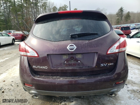 2013 Nissan Murano SL with VIN JN8AZ1MW6DW310689, listed as a Copart auction lot 42227565 with 108,834 mi miles and Clean Title. Bid and sale history available at carsss.com. Image 6.