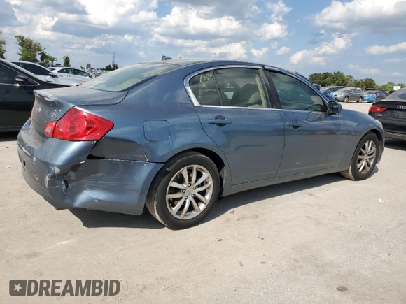 2008 Infiniti G35 with VIN JNKBV61E98M205584, listed as a Copart auction lot 71397924 with 152,266 mi miles and Salvage Title. Bid and sale history available at DreamBid. Image 3.