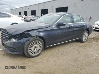 2017 Mercedes-Benz C 300 with VIN 55SWF4KB6HU208720, listed as a Copart auction lot 48880695 with 76,457 mi miles and Non Repairable. Bid and sale history available at carsss.com. Image 1.