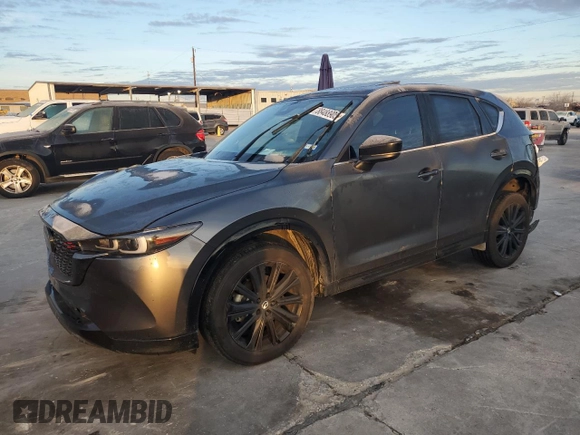 2022 Mazda CX-5 2.5 Turbo with VIN JM3KFBAY7N0647324, listed as a Copart auction lot 88488905 with 37,595 mi miles and Salvage Title. Bid and sale history available at carsss.com. Image 1.