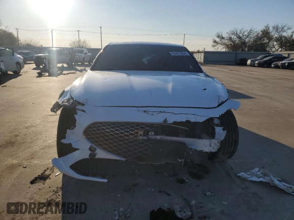 2022 Genesis G70 3.3T with VIN KMTG54TE5NU094831, listed as a Copart auction lot 83879004 with 57,449 mi miles and Salvage Title. Bid and sale history available at DreamBid. Image 5.
