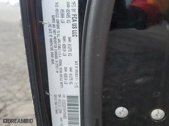 2015 Dodge Challenger R/T with VIN 2C3CDZATXFH764865, listed as a Copart auction lot 83209544 with 63,733 mi miles and Salvage Title. Bid and sale history available at carsss.com. Image 13.
