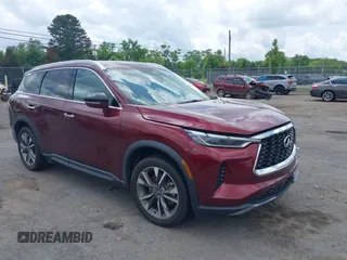2022 Infiniti QX60 Luxe with VIN 5N1DL1FR9NC330743, listed as a IAAI auction lot 42456589 with 17,780 mi miles and . Bid and sale history available at DreamBid. Image 1.
