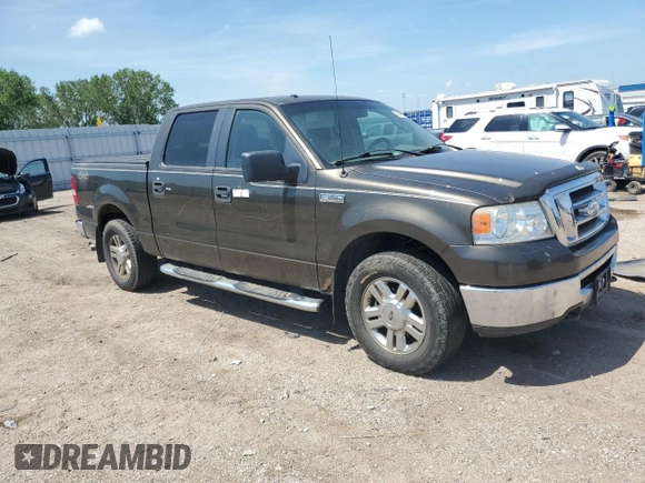 2008 Ford F-150 XLT with VIN 1FTPW14V98FA09278, listed as a Copart auction lot 64949325 with Not provided miles and Salvage title. Bid and sale history available at DreamBid. Image 4.